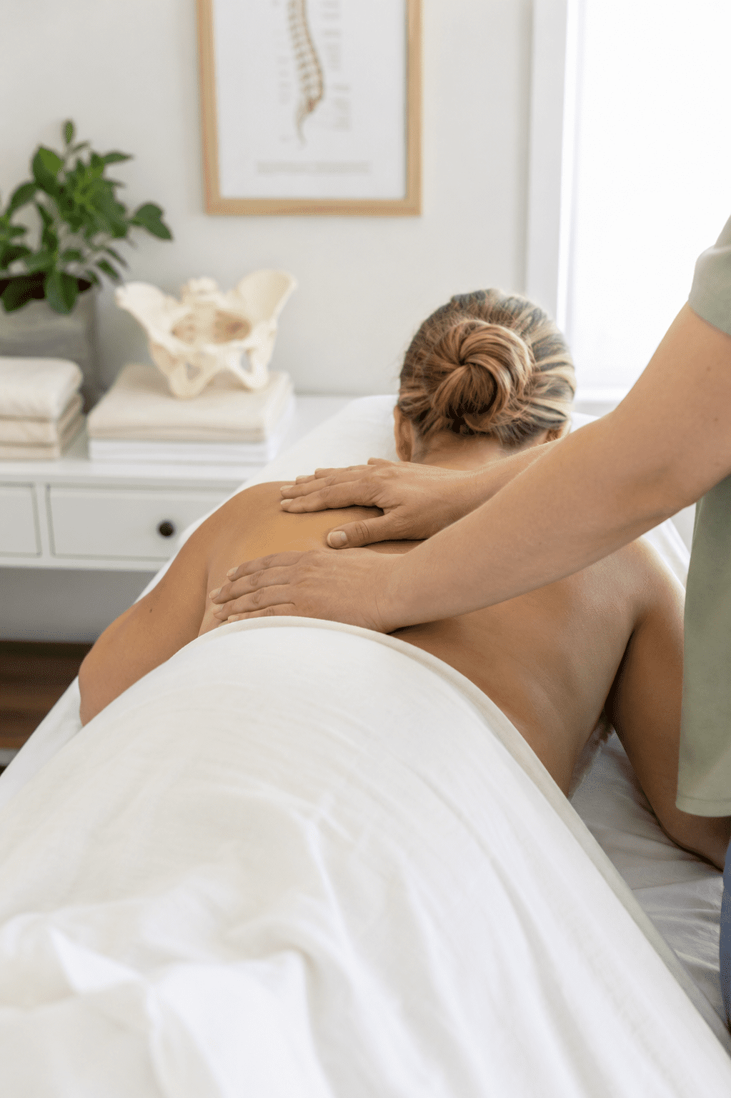 Pregnancy massage, upper back